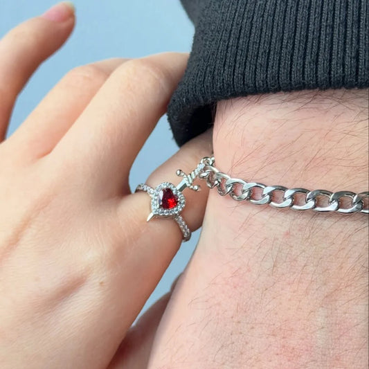 RİVA™ Kalp Kılıç Çift Bileklik